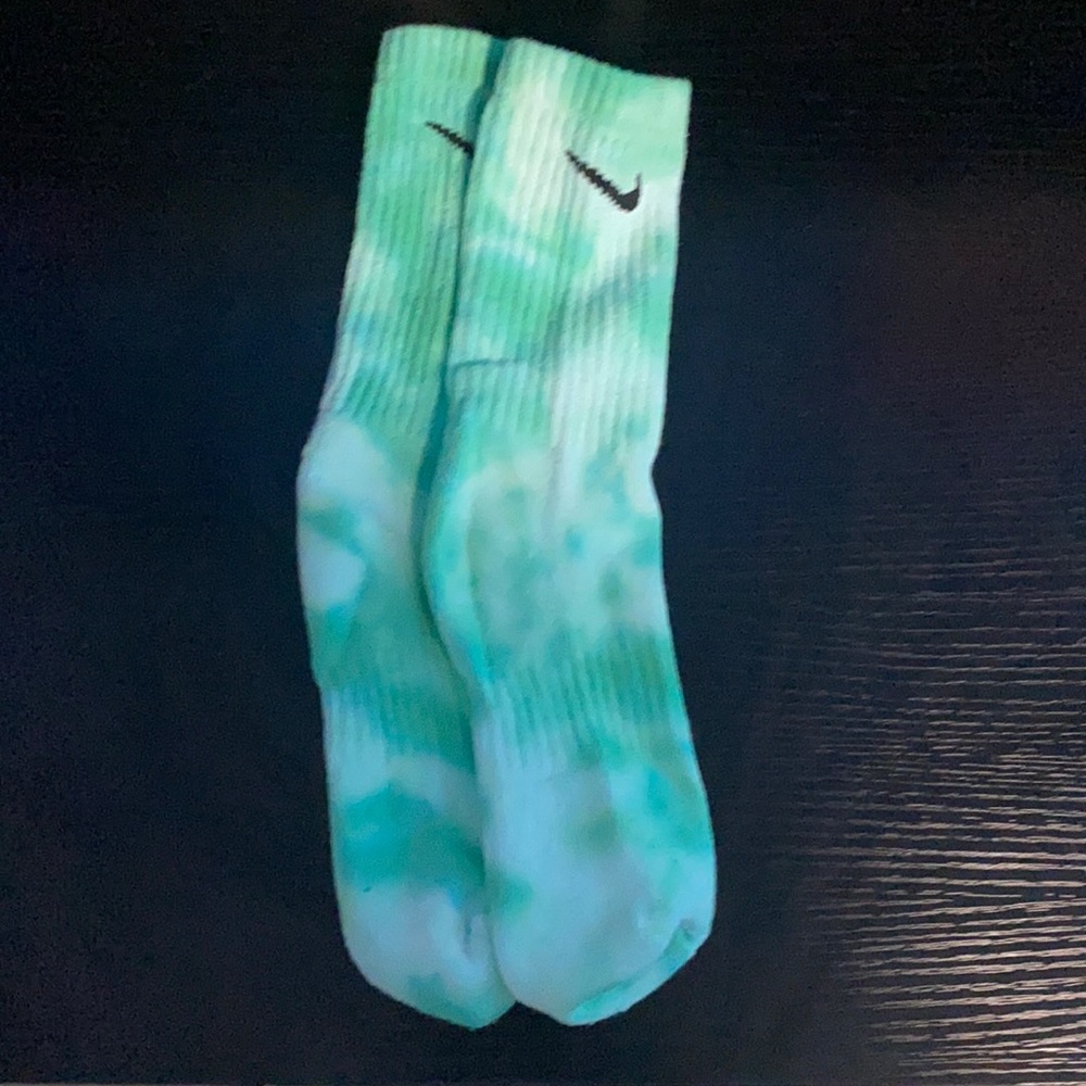 Nike Tie-dye green socks (custom and brand new)